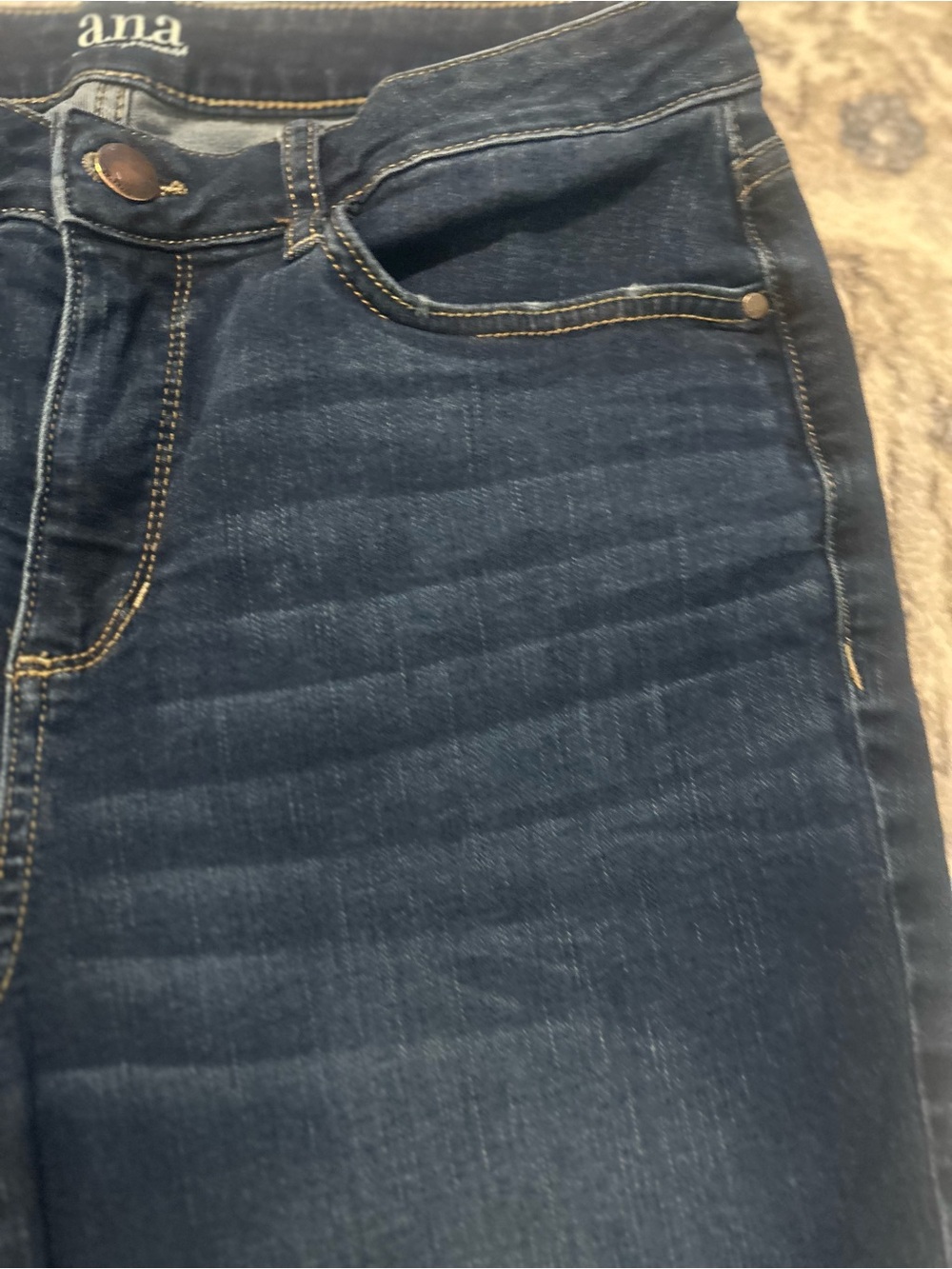 a.n.a Dark Blue Mid-Rise Denim Bermuda Shorts - Picture 3 of 7